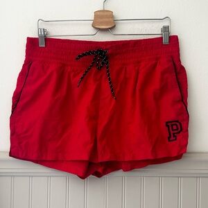PINK Victoria's Secret Large Red Athletic Swim Shorts